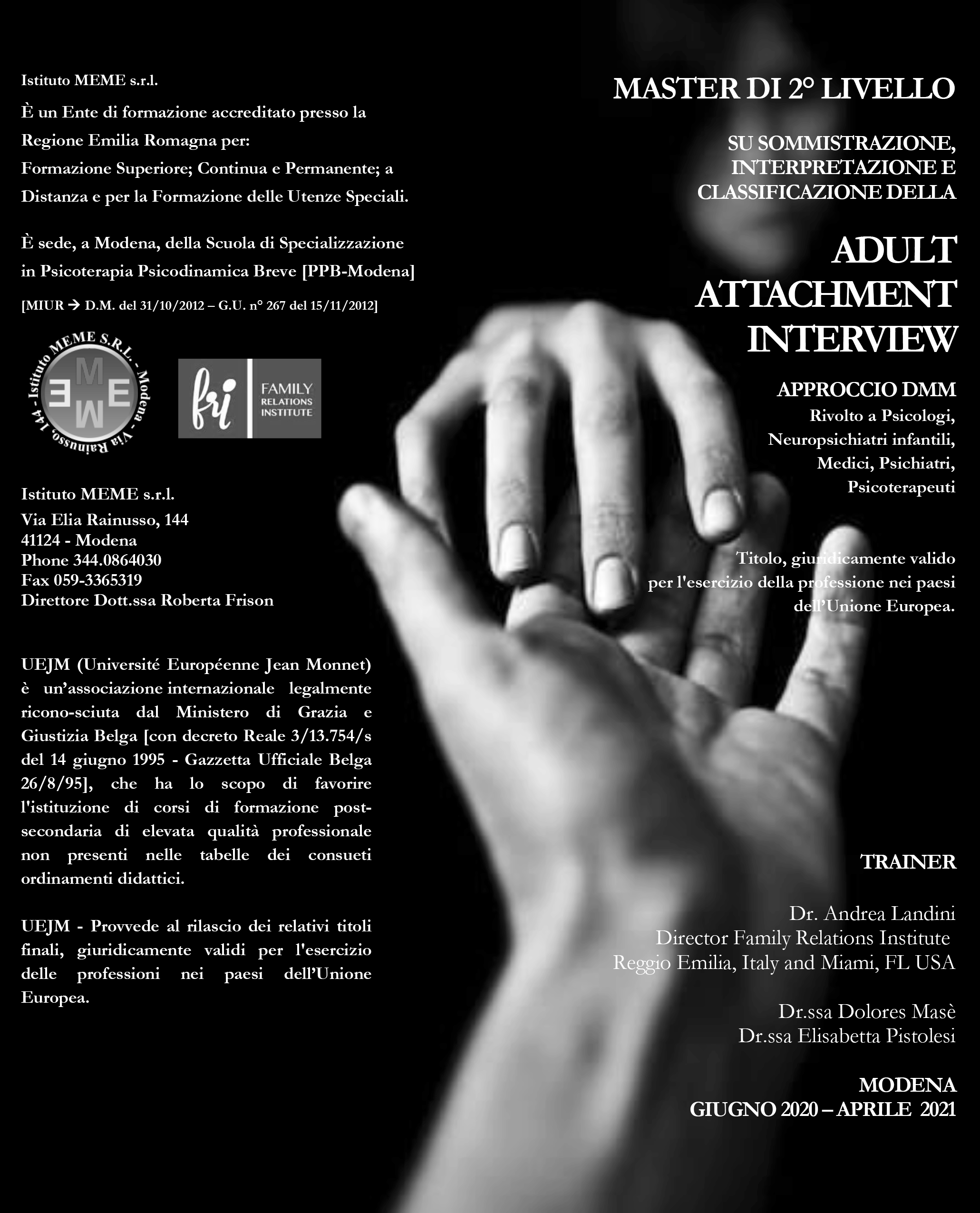 Brochure AAI Istituto Meme, Anno Accademico 2020-2021, Modena.