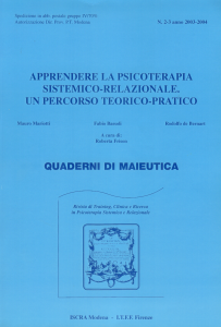 Apprendere la psicoterapia sistemica e relazionale. Un percorso teorico - pratico