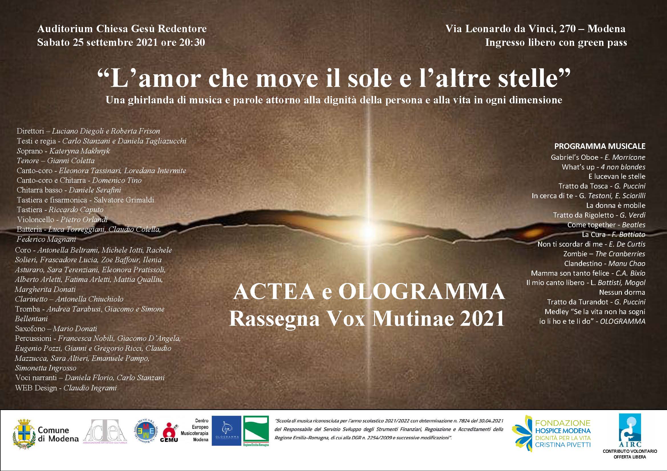 OLOGRAMMA in concerto “L’amor che move il sole e l’altre stelle”